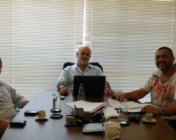 Leandro Pinho (Diretor Financeiro), Jairo Passos (Presidente) e Carlos Alberto Asa (Vice-Presidente).